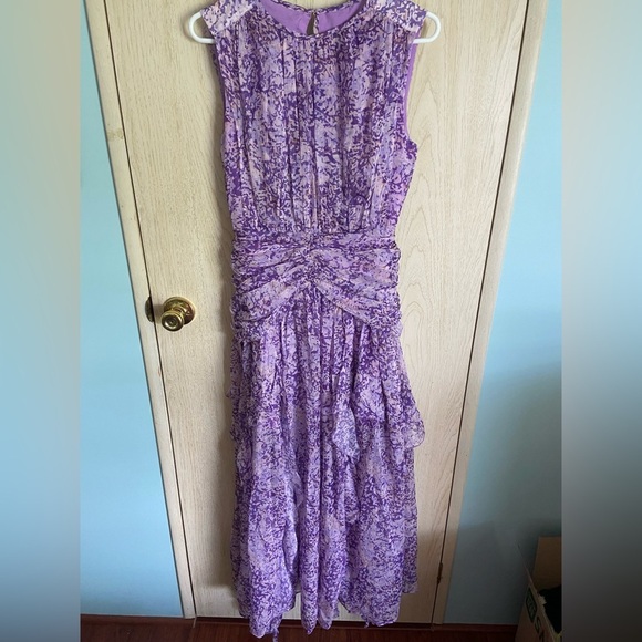 Jardin Vue Organza Purple Ruffle Dress NWT Sz M - Picture 2 of 14